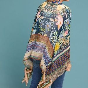 EUC Anthropologie Liza Floral Kimono